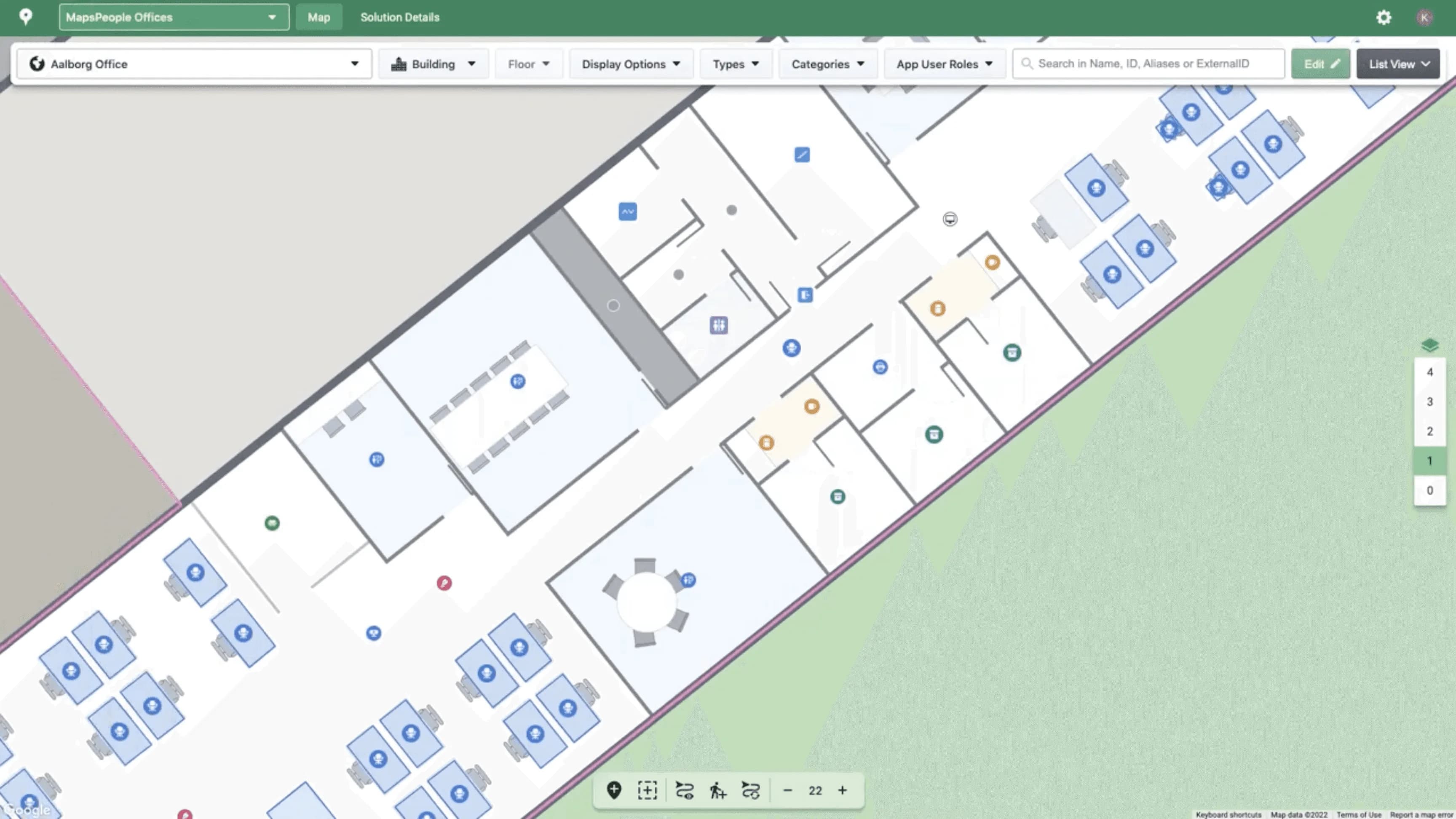 The old MapsIndoors CMS interface