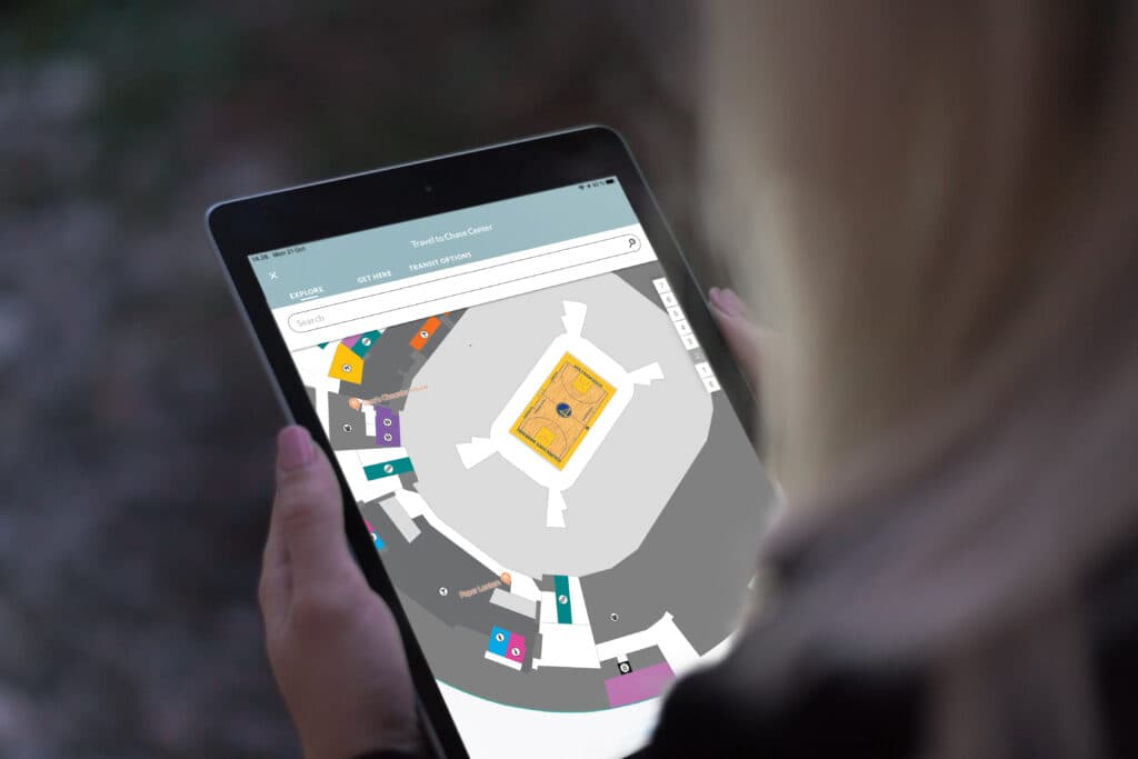 The old MapsIndoors map on a tablet