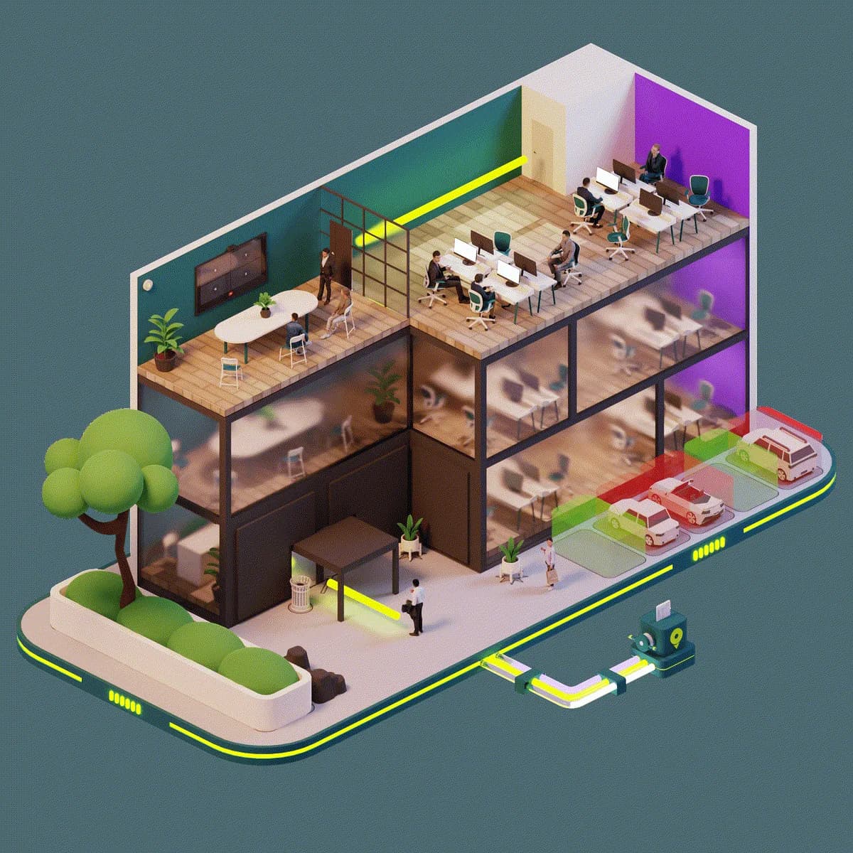A square MapsPeople illustration